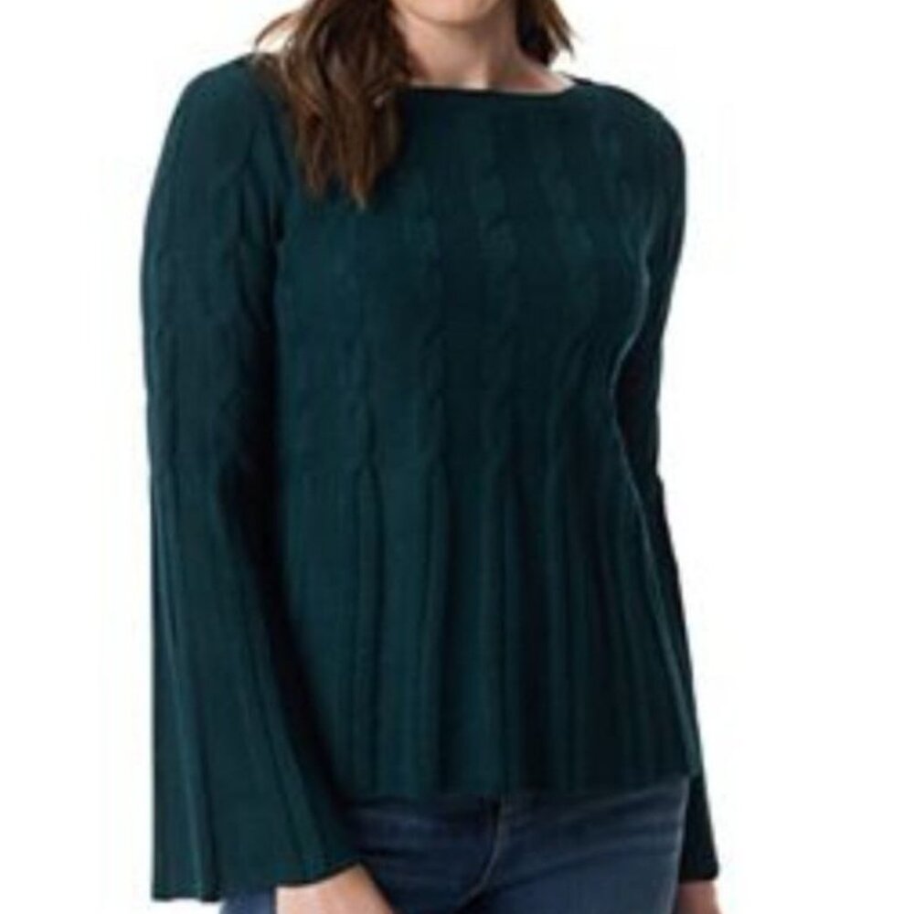 Gloria Vanderbilt Maren Release Cable Sweater Size L